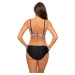 Tyrkysovo-čierne vzorované push-up bikiny Ismenna M-729 (2)