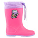 Dievčenské gumáky COQUI Rainy Collar Frog lt. fuchsia lt. lila