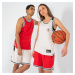 Basketbalové šortky SH500 obojstranné unisex červeno-béžové