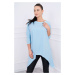 Oversize blouse in azure color