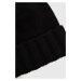Kašmírová čiapka Emporio Armani čierna farba, vlnená