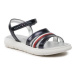 Tommy Hilfiger Sandále Stripes Velcro T4A2-32771-1372 M Tmavomodrá