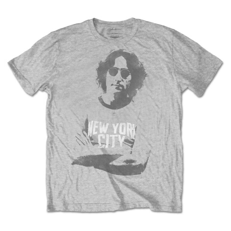 John Lennon tričko NYC Šedá