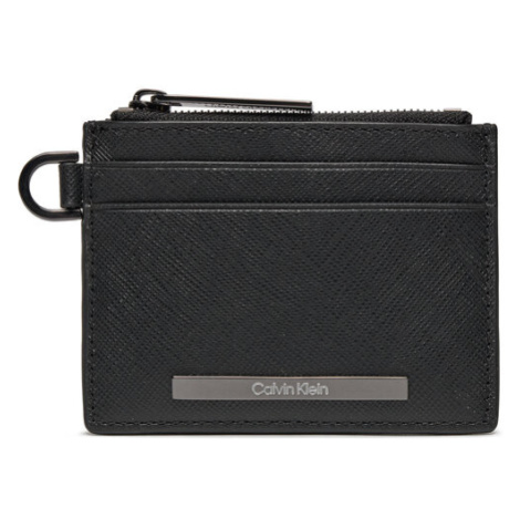 Calvin Klein Malá pánska peňaženka Modern Bar Cardholder 4Cc W/Zip K50K511670 Čierna
