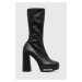 Členkové topánky Love Moschino dámske, čierna farba, na podpätku, JA2607CG1HIEZ000 JA2607CG1HIEZ