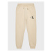 Calvin Klein Jeans Teplákové nohavice Monogram Logo IU0IU00285 Béžová Regular Fit