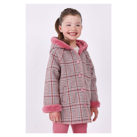 Detský kabát s prímesou vlny Mayoral ružová farba