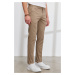 ALTINYILDIZ CLASSICS Men's Beige Slim Fit Slim Fit Trousers with Side Pockets, Cotton Stretchy D