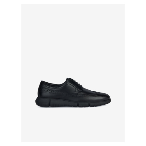 Black men's leather shoes Geox Adacter - Men