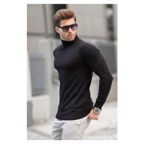 Madmext Men's Black Turtleneck Knitwear Sweater 6809