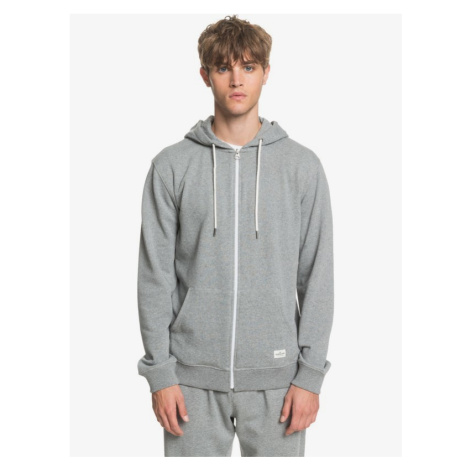 Quiksilver mikina Essentials Zip Terry light grey