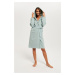 Karina women's long sleeve bathrobe - mint