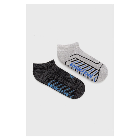 Ponožky Skechers (2-pak) šedá farba