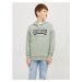 Jack & Jones Junior Mikina  tmavomodrá / pastelovo zelená / biela