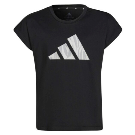 adidas AR GR TEE Dievčenské tričko, čierna, veľkosť