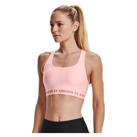 Under Armour Women's Armour Mid Crossback Sports Bra Beta Tint/Stardust Pink Fitness bielizeň