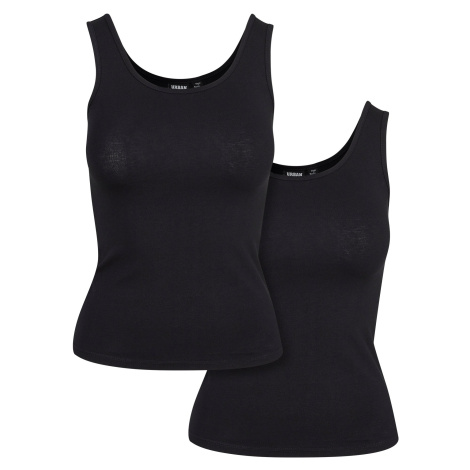 Women's 2-Pack Basic Stretch Top Black Urban Classics