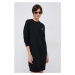 Bavlnené šaty PS Paul Smith Čierna farba, mini, rovný strih