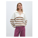 LC Waikiki Polo Neck Striped Long Sleeve Women's Knitwear Sweater