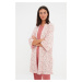 Trendyol Pink Floral Knitted Dressing Gown