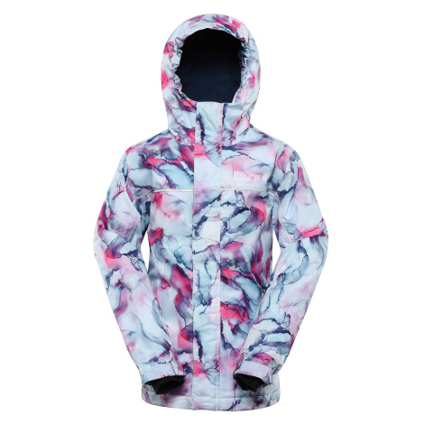 Children's ski jacket with ptx membrane ALPINE PRO EDERO aquamarine variant pb