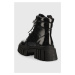 Členkové topánky Steve Madden Incredible dámske, čierna farba, na platforme, jemne zateplené