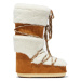 Dámske vysoké zimné topánky MOON BOOT MB ICON SHEARLING -MA03 WHISKY OFF WHITE