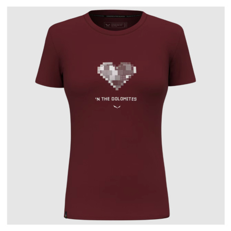 SALEWA Dám. tričko Pure Heart Dry W Farba: Tmavočervená