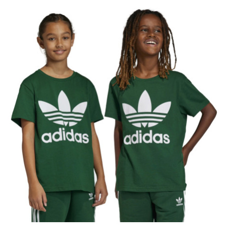 Chlapčenské tričko s krátkym rukávom ADIDAS ORIGINALS TREFOIL TEE-DRKGRN