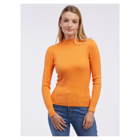 Orsay oranžový dámsky rebrovaný sveter - ženy