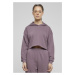 Women's cropped hoodie Terry Hoodie purple