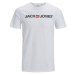 JACK & JONES Tričko 'Essentials'  červená / čierna / biela