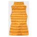 Krátka žltá dámska prešívaná vesta (23077-333) Žlutá