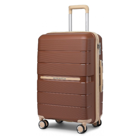 KONO British Traveller kabínový kufor polypropylén - hnedá/apricot - 36L