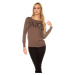 Trendy Koucla pulli LONDON with lace white Einheitsgroesse