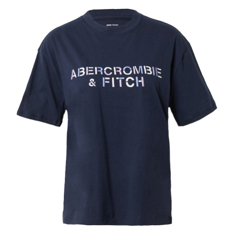 Abercrombie & Fitch Tričko  tmavomodrá / svetlomodrá / biela