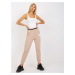 OCH BELLA beige sweatpants with high waist