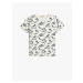 Koton T-Shirt Palm Tree Printed Short Sleeve Crew Neck Cotton