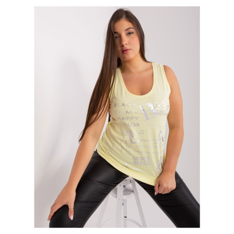 Yellow top with large print