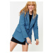 Trendyol Blue Regular Lined Woven Blazer Jacket