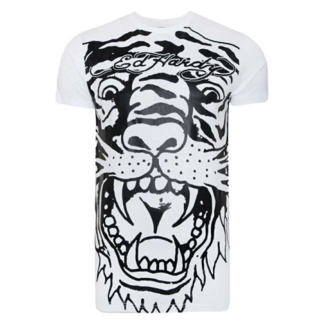 Ed Hardy  Big-tiger t-shirt  Tričká s krátkym rukávom Biela