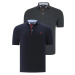 DUAL SET T8582 DEWBERRY MENS T-SHIRT-NAVY BLUE - ANTHRACITE