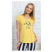 Dámské pyžamo kapri Hello model 15075757 - Vienetta Možnost: žlutá S