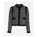 Sveter Karl Lagerfeld Classic Boucle Cardigan Black/Silver