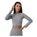 GymBeam FLO Dámsky crop top, sivá, veľkosť