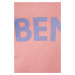 Detská bavlnená mikina United Colors of Benetton s kapucňou, s potlačou