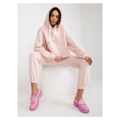 Light pink tracksuit with sweatshirt