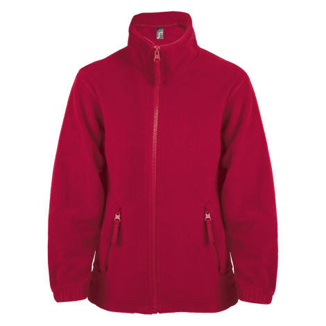 SOĽS North Kids Detská fleece mikina SL00589 Red