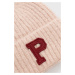 Detská čiapka Pepe Jeans ružová farba biela, z hrubej pleteniny,
