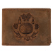 HL Luxusná pánska kožená peňaženka BEER - hnedá